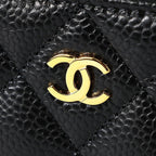 Chanel Card Case Classic Zip Coin Purse Black — view 8