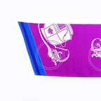 Hermes Maxi Twilly Exlibris Purple Blue Orange Silk Scarf — view 5
