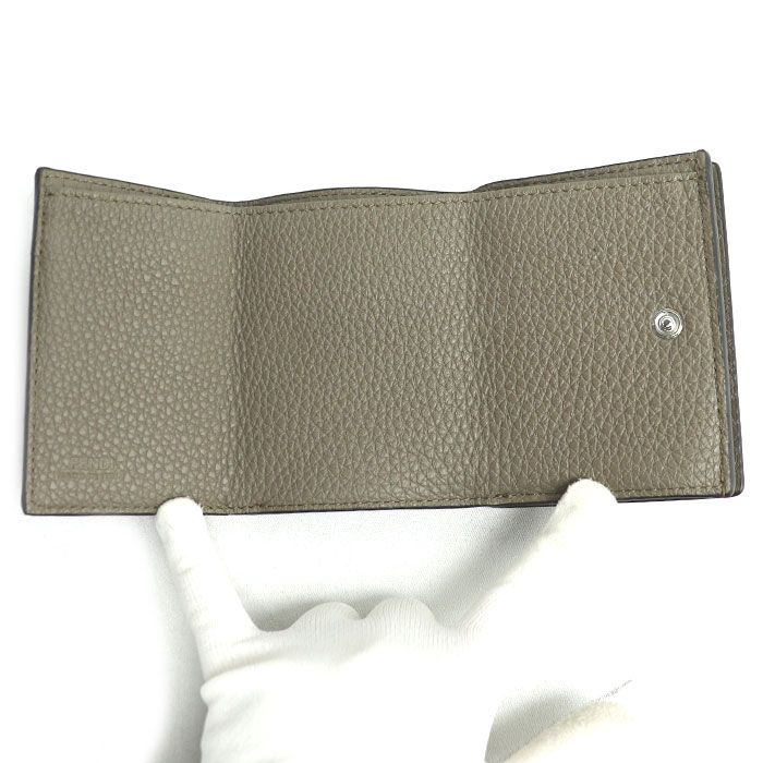 Fendi FF Logo Compact Wallet Trifold Bordeaux 7 M0280 — view 3