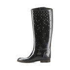 Louis Vuitton Monogram Drops Line Rubber Long Boots 36 Black — view 5