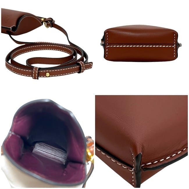 Loewe Shoulder Bag Phone Brown Gate Open — view 5