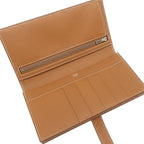 Hermes Long Wallet Bearn Souffle Vaux Epson Gold Silver Hardware Brown — view 6