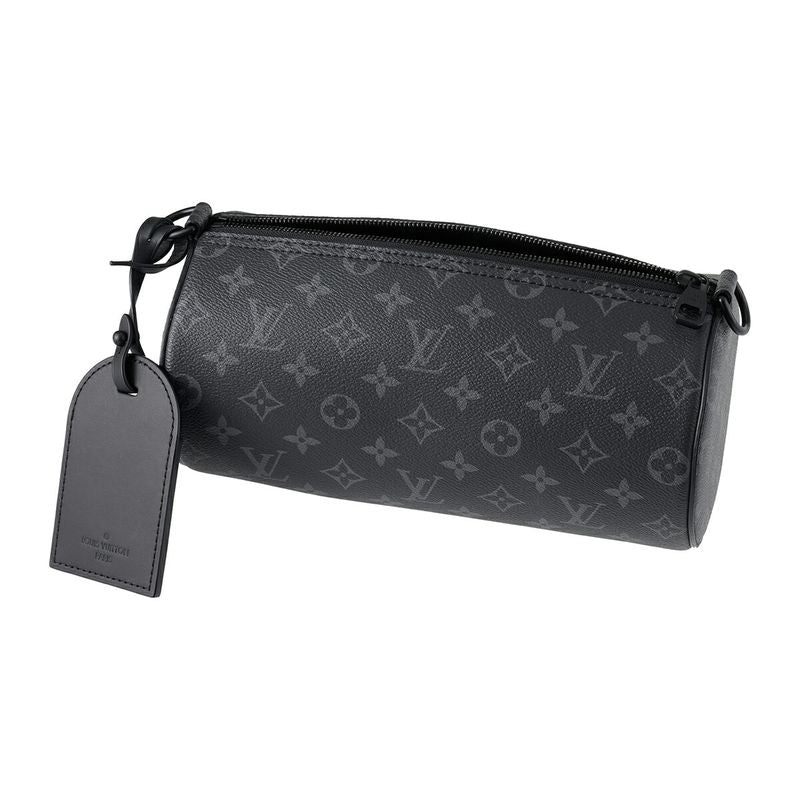 Louis Vuitton Shoulder Bag Soft Porochon PM Black Gray — view 4