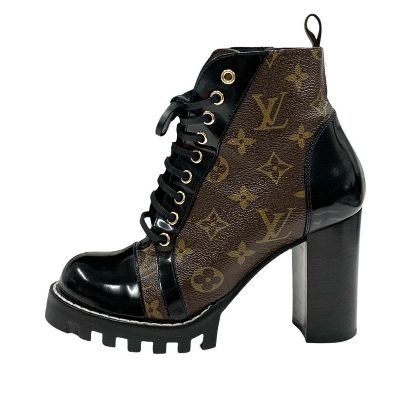Louis Vuitton Star Trail Line Monogram Boots Short Shoes Leather Brown — view 3