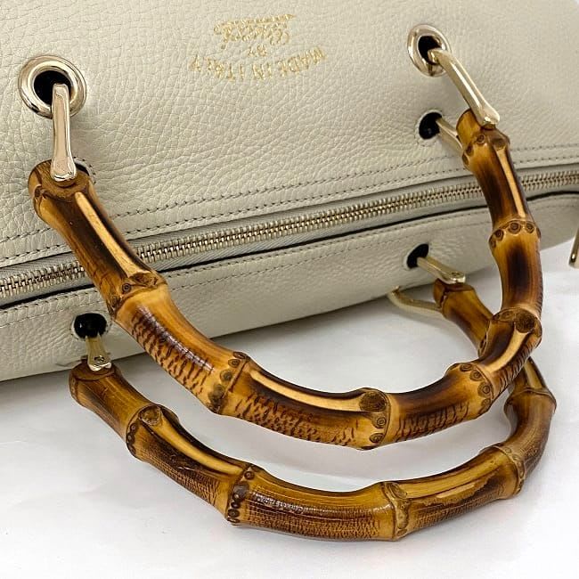 Gucci 2-Way Boston Bag White Bamboo — view 8