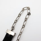 Christian Dior Choker Rhinestone Velour Black Yo649 — view 9