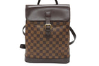 Louis Vuitton Damier Soho Backpack Brown Leather — view 2