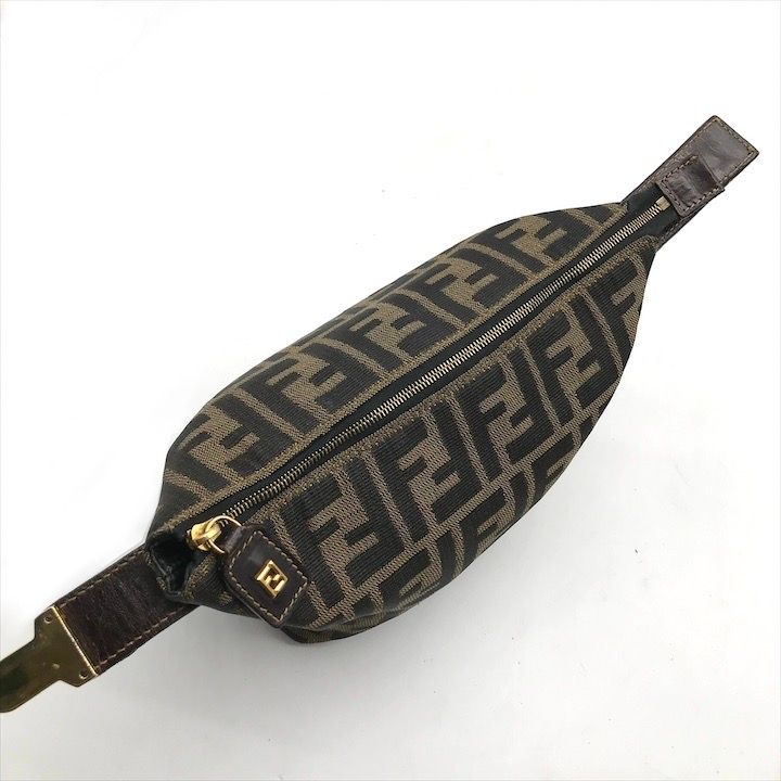 Fendi Zucca All Over Pattern Pouch Vanity Hand Purse — view 7