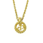 Christian Dior GP CD Logo Twist Circle Necklace Gold — view 3