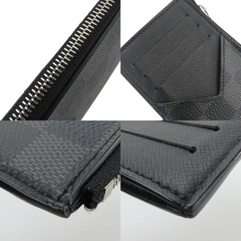 Louis Vuitton Card Case Coin Holder Damier Graphite Black Gray — view 7