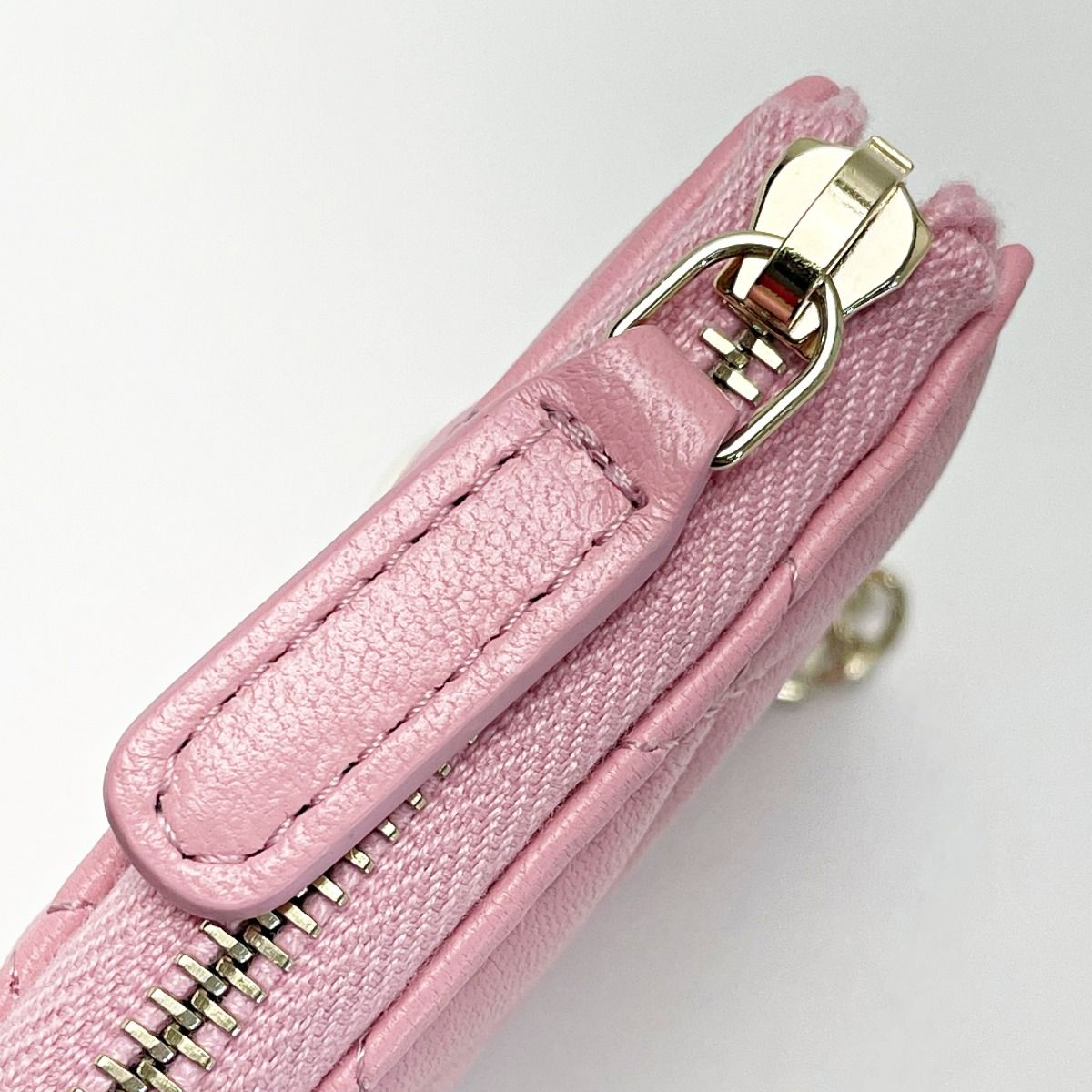 Chanel Quilted Ap0221 Baby Pink Coin Case Lambskin Gold Hardware — view 4