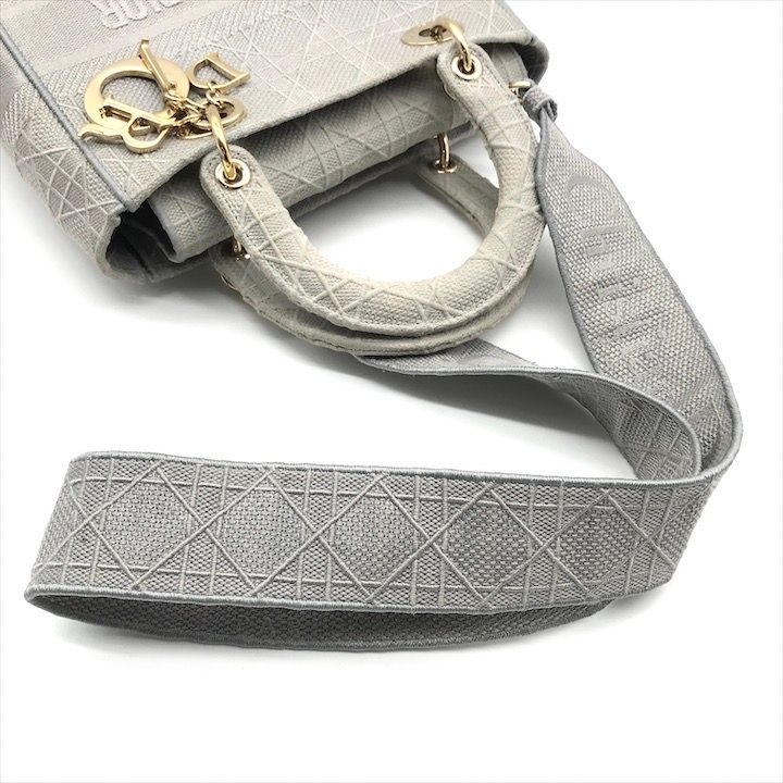 Dior Lady Delight Cannage 2-Way Bag Gray — view 6