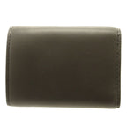 Bottega Veneta Intrecciato Compact Wallet Leather Black Gray Trifold — view 3