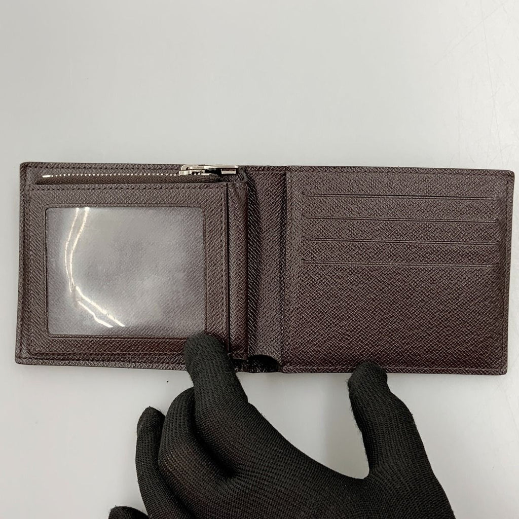 Louis Vuitton Taiga Portefeuille Amerigo Nm Bifold Short Wallet Brown — view 4