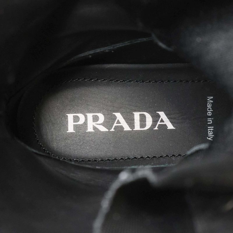 Prada Rodeo Leather Technical Nylon Boots Black 36 1 2 — view 5