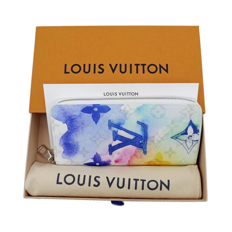 Louis Vuitton Zippy Wallet Vertical Monogram Water Color Long — view 9
