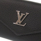 Louis Vuitton Portefeuille Lock Mini Calf Leather Noir Black Trifold — view 8