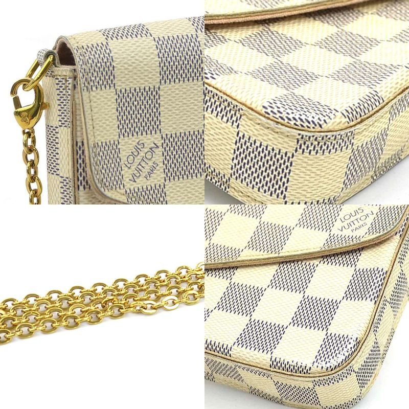 Louis Vuitton Chain Wallet Damier Azur Pochette Felicie — view 8