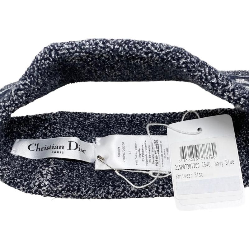 Christian Dior Headband Wristband 21 Spo720 I200 Logo Navy Blue — view 4