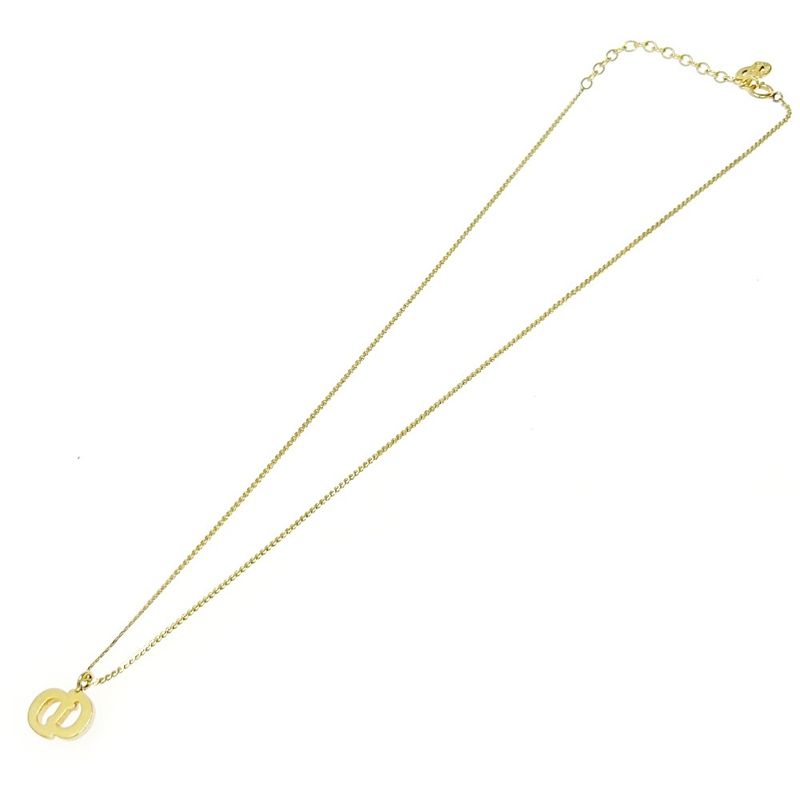 Christian Dior GP Rhinestone CD Logo Necklace Earrings Set Gold — view 5