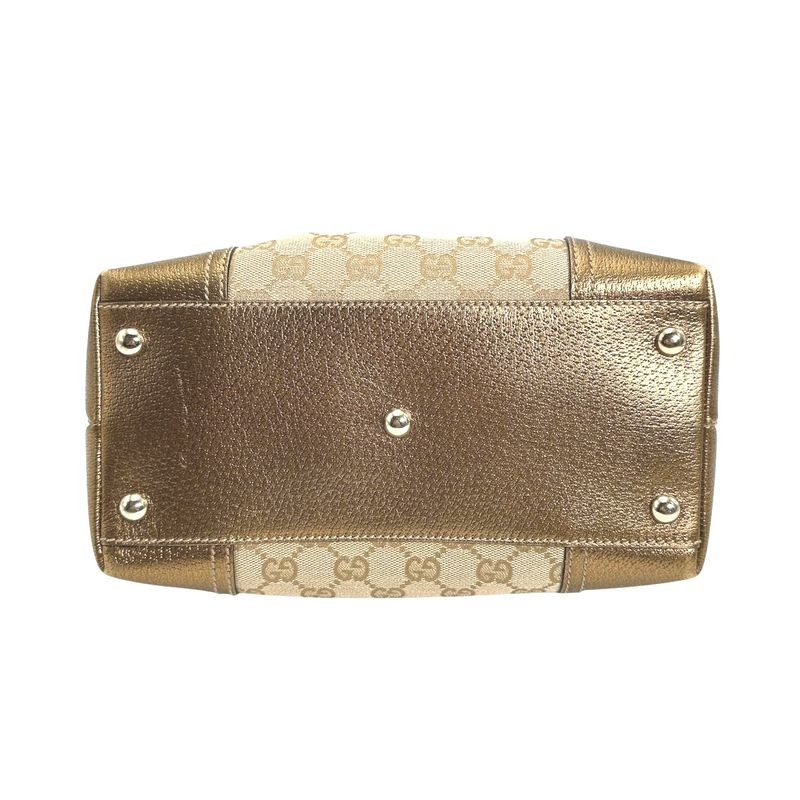 Gucci Handbag Canvas Tote Bag Beige — view 4