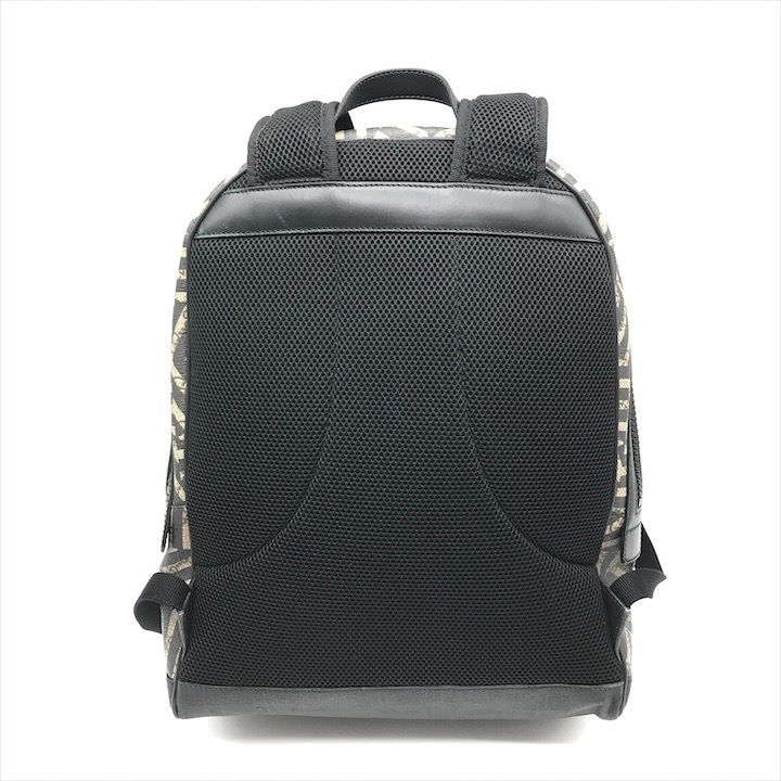 Gucci GG Supreme GG Carre Backpack Leather Khaki Beige Black — view 2