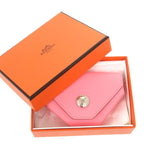 Hermes Le Van Cattle Vaux Epson Rose Confetti Silver Hardware Engraved Coin — view 2