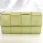 Bottega Veneta Bifold Long Wallet Light Yellow Cassette — view 9