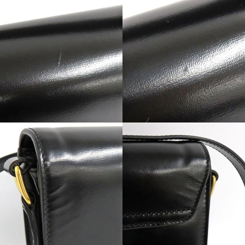 Celine Trapeze Triomphe Bag Bf438 no Leather Black Gold Hardware — view 8
