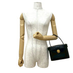 Celine Vintage Star Ball Hardware Leather Vanity Bag Handbag