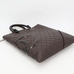 Chanel Cambon Line Flat Tote Bag Leather Dark Brown — view 7