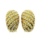 Christian Dior GP Rhinestone Earrings Gold — view 4
