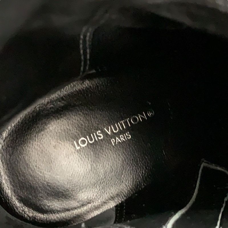 Louis Vuitton Silhouette Line Boots Short Shoes Velor Black Monogram — view 7