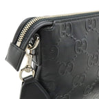 Gucci Jumbo GG Medium Crossbody Bag Shoulder Clutch Leather Black — view 4
