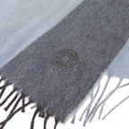 Hermes H Summer Block Scarf Cashmere Blue Autumn Winter — view 5