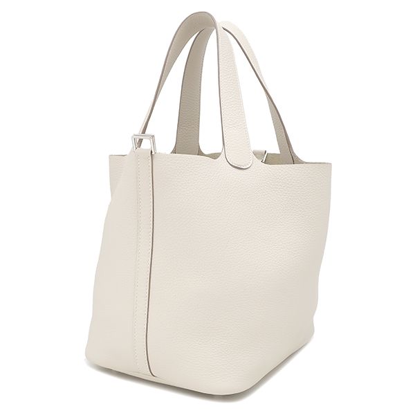 Hermes Handbag Picotin Lock MM Taurillon Clemence Cles Silver Hardware Off — view 2