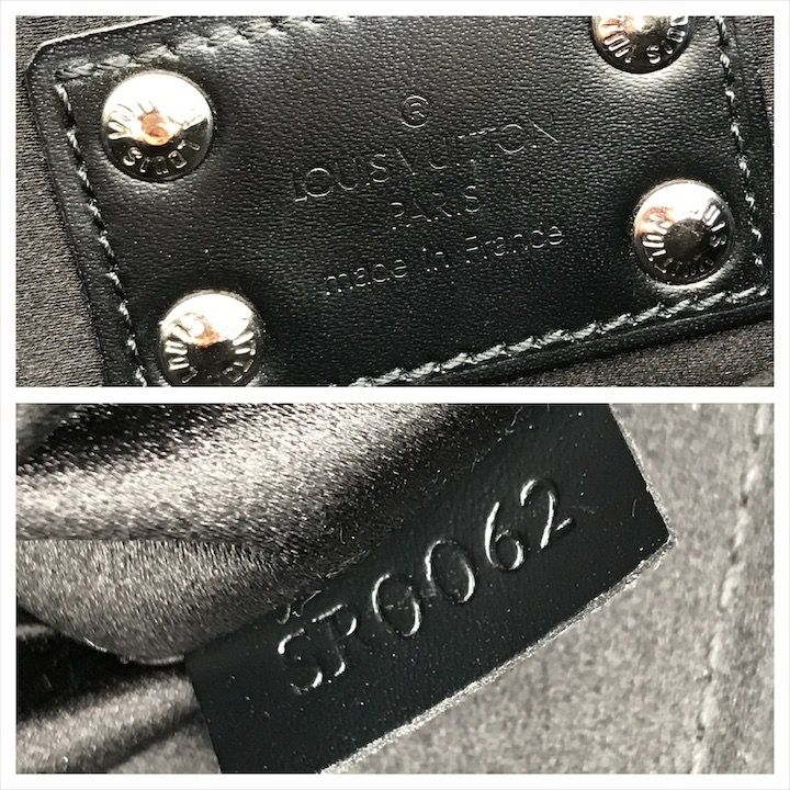 Louis Vuitton Monogram Comte Douffe Satin Shoulder Bag Black Purse — view 9
