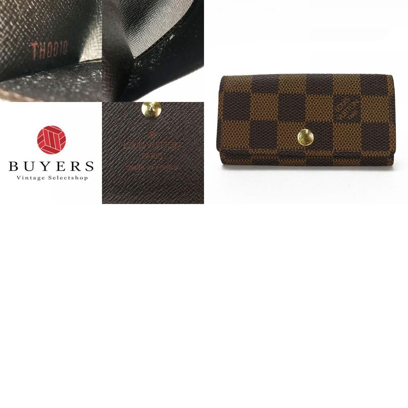 Louis Vuitton Key Case Multicles 4 Damier Canvas Brown Small Items — view 9