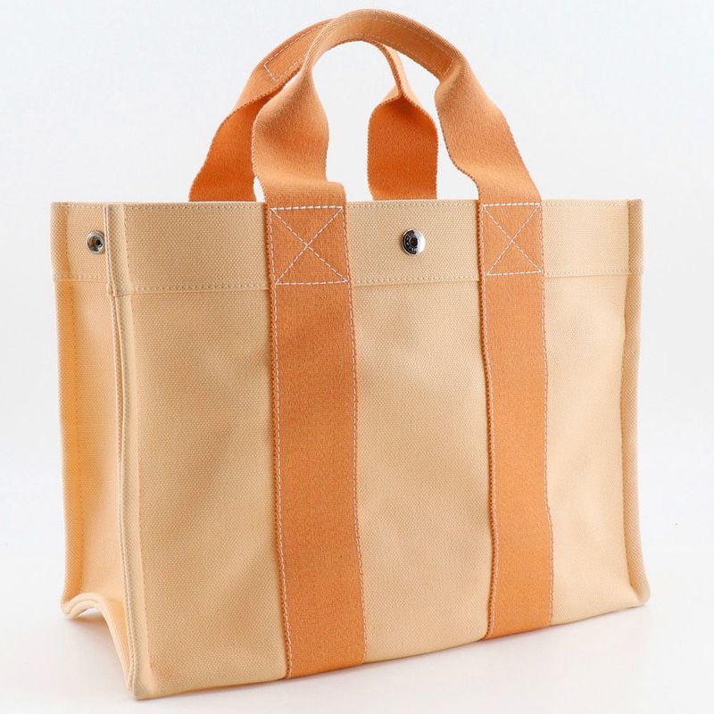 Hermes Bora PM Canvas Orange Handbag — view 3