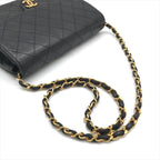 Chanel Quilted Lambskin CC Logo Push Lock Chain Shoulder Bag Black — view 6