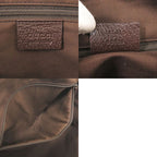 Gucci 02026 GG Canvas Leather Beige Brown Handbag 0416 — view 8