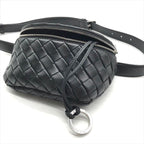 Bottega Veneta Belt Bag Waist Pouch Bag with Key Ring Black — view 9