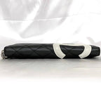 Chanel Round Zipper Long Wallet Black White — view 4