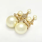 Dior Tribales Clip Earrings Star Clover Charm White Resin Pearl — view 4