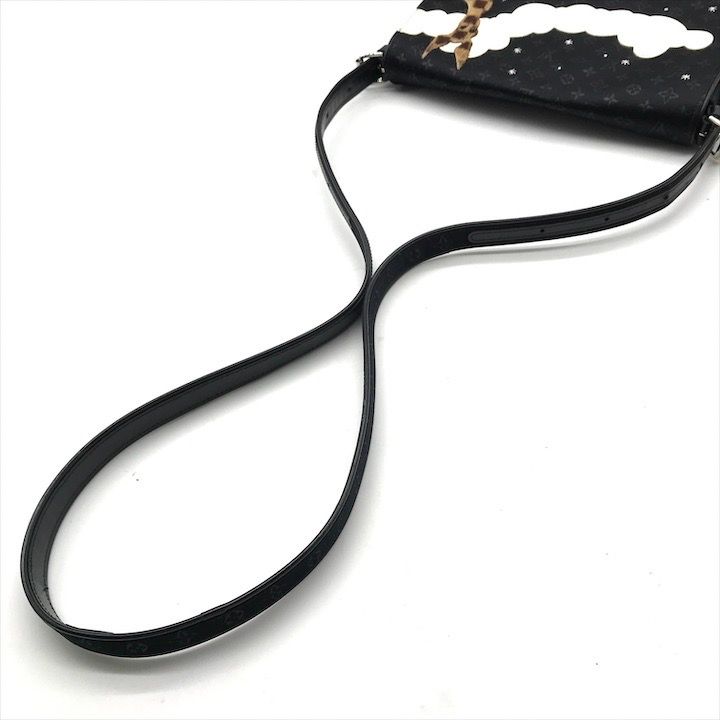 Louis Vuitton Monogram Comte Douffe Satin Shoulder Bag Black Purse — view 6