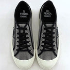 Fendi Sneakers White Black Staggered — view 4