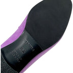 Hermes Royale Loafer Leather Shoes Suede Purple Moccasin Flat Hhardware — view 8
