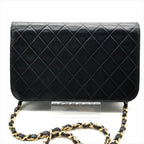 Chanel CC Logo Quilted Lambskin Push Lock Chain Shoulder Bag Black — view 2
