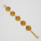 Chanel Coco Mark Quilted Vintage Gold Plated 71.2 g Bracelet — view 8