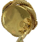 Chanel Pearl Coco Mark Gold White Metal Earrings 97 — view 4